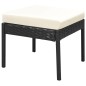 6-tlg. Garten-Lounge-Set mit Auflagen Poly Rattan Schwarz 6-tlg. Garten-Lounge-Set mit Auflagen Poly Rattan Schwarz