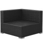 vidaXL 3-tlg. Garten-Lounge-Set mit Auflagen Poly Rattan Schwarz vidaXL 3-tlg. Garten-Lounge-Set mit Auflagen Poly Rattan Schwarz