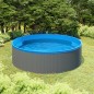 vidaXL Planschbecken mit Einhängeskimmer und Pumpe 350x90 cm Grau vidaXL Planschbecken mit Einhängeskimmer und Pumpe 350x90 cm Grau