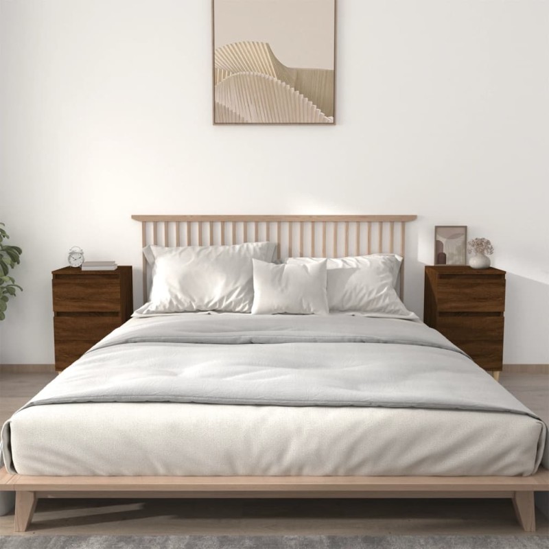 vidaXL Nachttische 2 Stk. Braun Eichen-Optik 40x35x70 cm vidaXL Nachttische 2 Stk. Braun Eichen-Optik 40x35x70 cm