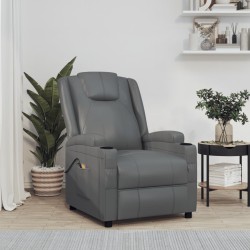 vidaXL Massagesessel mit Aufstehhilfe Anthrazit Kunstleder