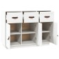 vidaXL Sideboard Weiß 100x40x75 cm Massivholz Kiefer vidaXL Sideboard Weiß 100x40x75 cm Massivholz Kiefer