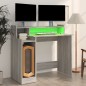 vidaXL Schreibtisch mit LEDs Grau Sonoma 97x45x90 cm Holzwerkstoff vidaXL Schreibtisch mit LEDs Grau Sonoma 97x45x90 cm Holzwerkstoff