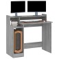 vidaXL Schreibtisch mit LEDs Grau Sonoma 97x45x90 cm Holzwerkstoff vidaXL Schreibtisch mit LEDs Grau Sonoma 97x45x90 cm Holzwerkstoff
