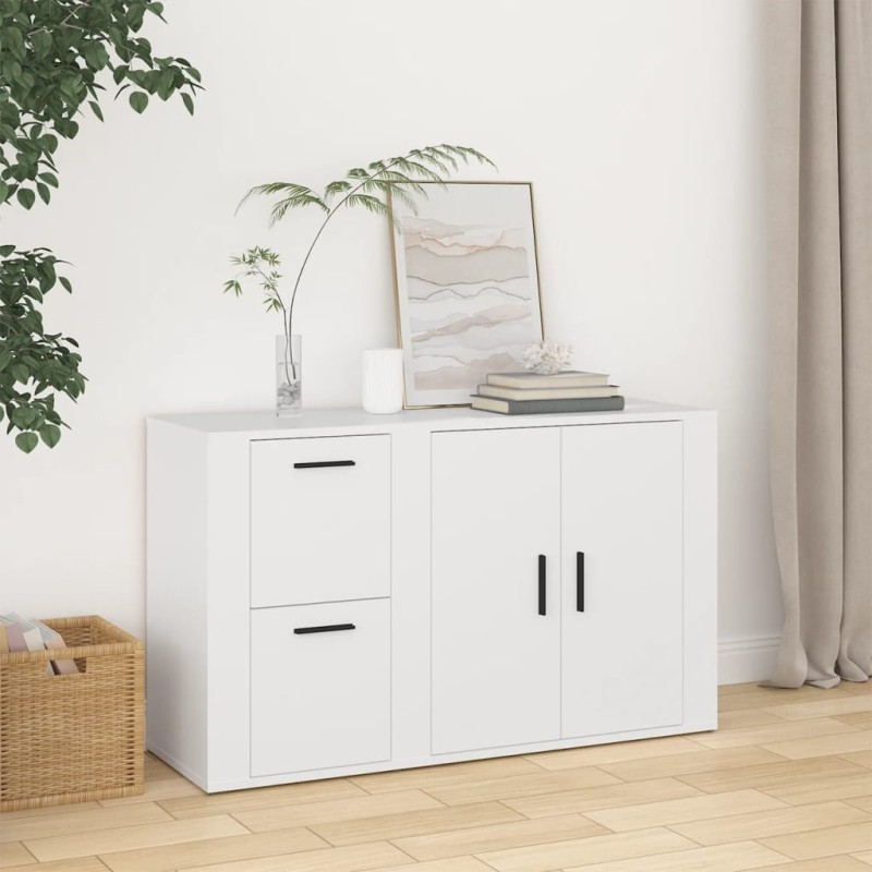 vidaXL Sideboard Weiß 100x33x59,5 cm Holzwerkstoff vidaXL Sideboard Weiß 100x33x59,5 cm Holzwerkstoff