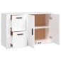 vidaXL Sideboard Weiß 100x33x59,5 cm Holzwerkstoff vidaXL Sideboard Weiß 100x33x59,5 cm Holzwerkstoff