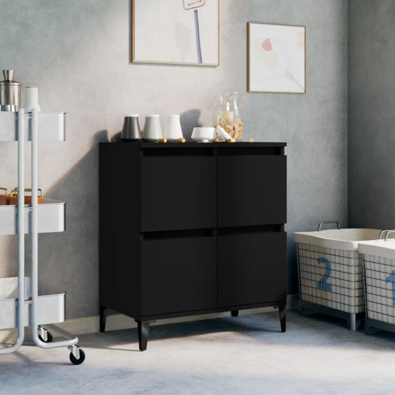 vidaXL Sideboard Schwarz 60x35x70 cm Holzwerkstoff vidaXL Sideboard Schwarz 60x35x70 cm Holzwerkstoff