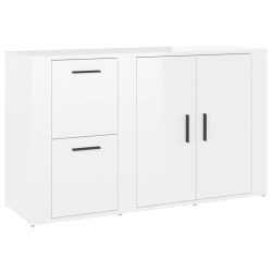 vidaXL Sideboard Hochglanz-Weiß 100x33x59,5 cm Holzwerkstoff