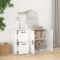 vidaXL Sideboard Hochglanz-Weiß 100x33x59,5 cm Holzwerkstoff vidaXL Sideboard Hochglanz-Weiß 100x33x59,5 cm Holzwerkstoff
