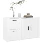 vidaXL Sideboard Hochglanz-Weiß 100x33x59,5 cm Holzwerkstoff vidaXL Sideboard Hochglanz-Weiß 100x33x59,5 cm Holzwerkstoff