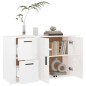 vidaXL Sideboard Hochglanz-Weiß 100x33x59,5 cm Holzwerkstoff vidaXL Sideboard Hochglanz-Weiß 100x33x59,5 cm Holzwerkstoff