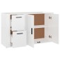vidaXL Sideboard Hochglanz-Weiß 100x33x59,5 cm Holzwerkstoff vidaXL Sideboard Hochglanz-Weiß 100x33x59,5 cm Holzwerkstoff