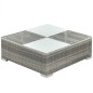 8-tlg. Garten-Lounge-Set mit Auflagen Poly Rattan Grau 8-tlg. Garten-Lounge-Set mit Auflagen Poly Rattan Grau