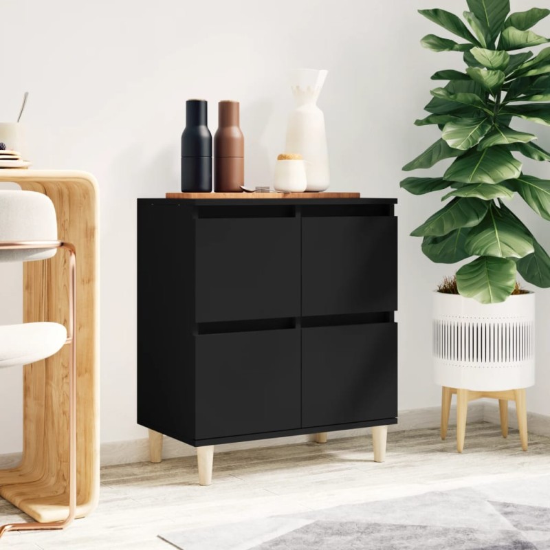 vidaXL Sideboard Schwarz 60x35x70 cm Holzwerkstoff vidaXL Sideboard Schwarz 60x35x70 cm Holzwerkstoff