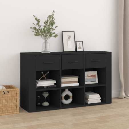vidaXL Sideboard Schwarz 100x30x59,5 cm Holzwerkstoff