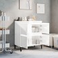 vidaXL Sideboard Hochglanz-Weiß 60x35x70 cm Holzwerkstoff vidaXL Sideboard Hochglanz-Weiß 60x35x70 cm Holzwerkstoff