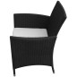Gartenstühle 2 Stk. Poly Rattan Schwarz Gartenstühle 2 Stk. Poly Rattan Schwarz