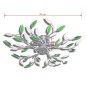 Deckenlampe güne und weiße Blätterranken mit Acryl-Blättern 5x E14 Deckenlampe güne und weiße Blätterranken mit Acryl-Blättern 5x E14