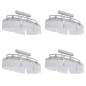 vidaXL Deckenlampe mit ellipsenförmigen Glasschirmen 4 Stk. E14 vidaXL Deckenlampe mit ellipsenförmigen Glasschirmen 4 Stk. E14