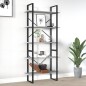 vidaXL Bücherregal 5 Fächer Grau Sonoma-Eiche 80x30x175 Holzwerkstoff vidaXL Bücherregal 5 Fächer Grau Sonoma-Eiche 80x30x175 Holzwerkstoff