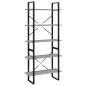 vidaXL Bücherregal 5 Fächer Grau Sonoma-Eiche 80x30x175 Holzwerkstoff vidaXL Bücherregal 5 Fächer Grau Sonoma-Eiche 80x30x175 Holzwerkstoff