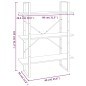 vidaXL Bücherregal 5 Fächer Grau Sonoma-Eiche 80x30x175 Holzwerkstoff vidaXL Bücherregal 5 Fächer Grau Sonoma-Eiche 80x30x175 Holzwerkstoff