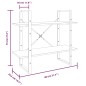 vidaXL Bücherregal 5 Fächer Grau Sonoma-Eiche 80x30x175 Holzwerkstoff vidaXL Bücherregal 5 Fächer Grau Sonoma-Eiche 80x30x175 Holzwerkstoff