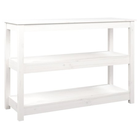 vidaXL Konsolentisch Weiß 110x40x74 cm Massivholz Kiefer