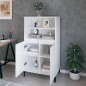 vidaXL Highboard Hochglanz-Weiß 60x36x110 cm Holzwerkstoff vidaXL Highboard Hochglanz-Weiß 60x36x110 cm Holzwerkstoff