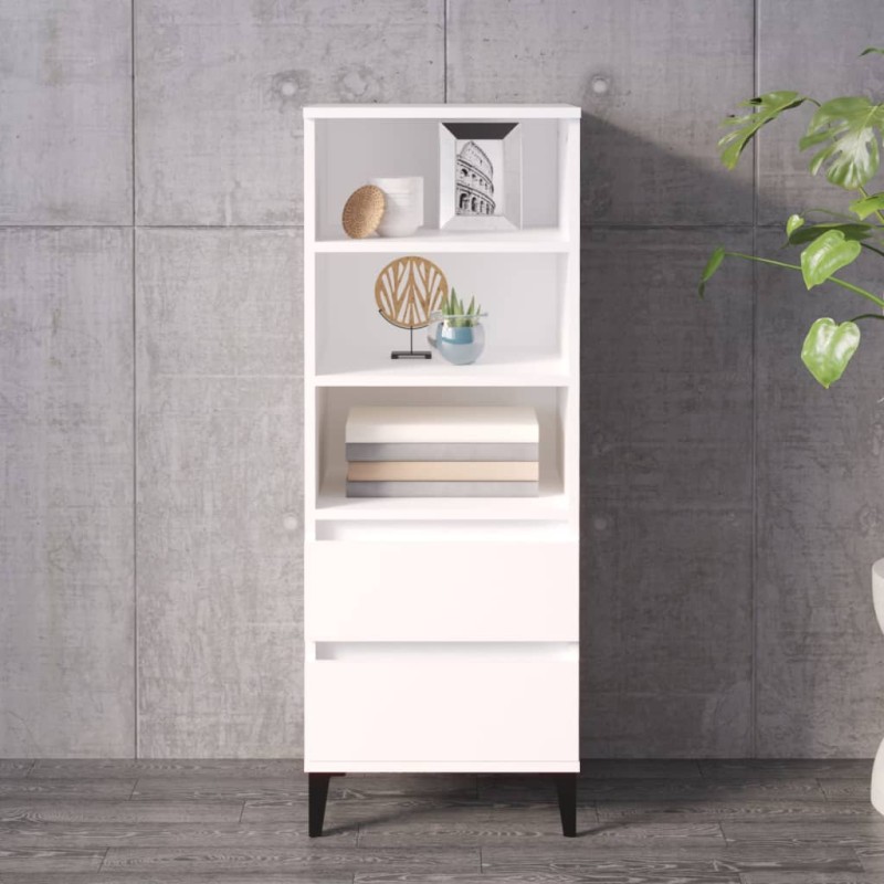vidaXL Highboard Weiß 40x36x110 cm Holzwerkstoff vidaXL Highboard Weiß 40x36x110 cm Holzwerkstoff
