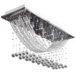 Weiße Deckenlampe mit funkelnden Glasperlen 8 x G9 29 cm Weiße Deckenlampe mit funkelnden Glasperlen 8 x G9 29 cm