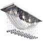 Weiße Deckenlampe mit funkelnden Glasperlen 8 x G9 29 cm Weiße Deckenlampe mit funkelnden Glasperlen 8 x G9 29 cm