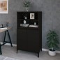 vidaXL Highboard Schwarz 60x36x110 cm Holzwerkstoff vidaXL Highboard Schwarz 60x36x110 cm Holzwerkstoff