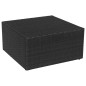 vidaXL Gartensessel mit Fußhocker Poly Rattan Schwarz vidaXL Gartensessel mit Fußhocker Poly Rattan Schwarz