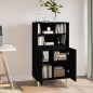 vidaXL Highboard Schwarz 60x36x110 cm Holzwerkstoff vidaXL Highboard Schwarz 60x36x110 cm Holzwerkstoff