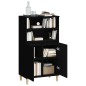 vidaXL Highboard Schwarz 60x36x110 cm Holzwerkstoff vidaXL Highboard Schwarz 60x36x110 cm Holzwerkstoff