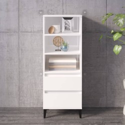 vidaXL Highboard Hochglanz-Weiß 40x36x110 cm Holzwerkstoff