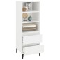 vidaXL Highboard Hochglanz-Weiß 40x36x110 cm Holzwerkstoff vidaXL Highboard Hochglanz-Weiß 40x36x110 cm Holzwerkstoff