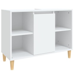 vidaXL Waschbeckenunterschrank Weiß 80x33x60 cm Holzwerkstoff