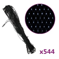 vidaXL Weihnachts-Lichternetz 4x4 m 544 LED Kaltweiß Indoor Outdoor