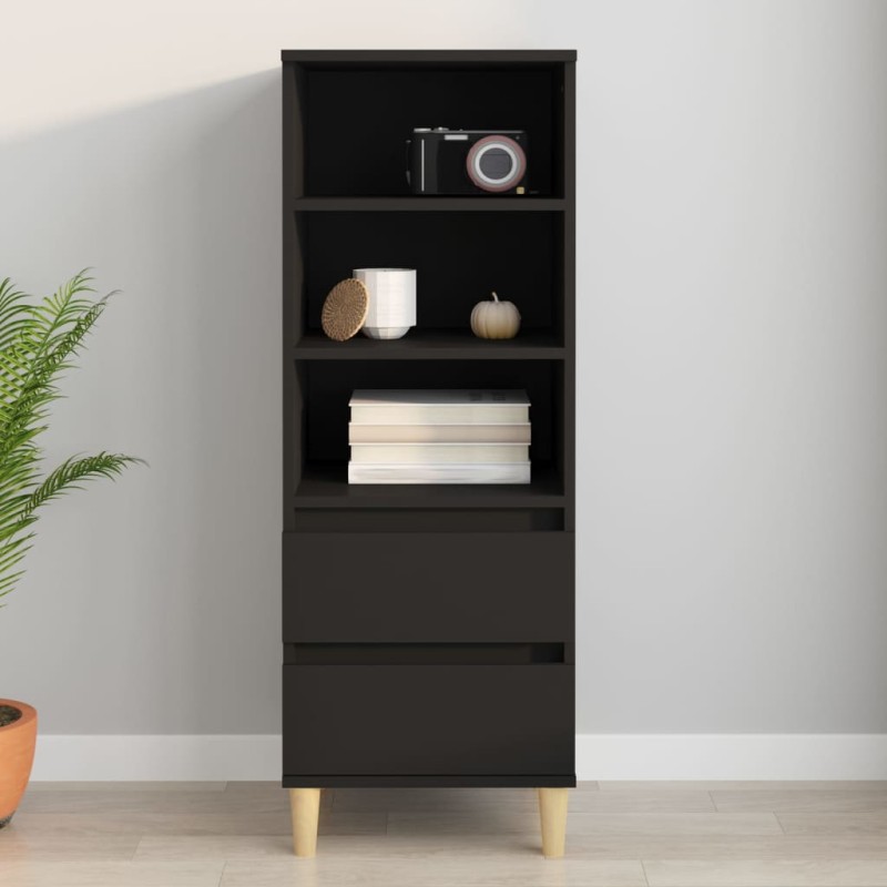 vidaXL Highboard Schwarz 40x36x110 cm Holzwerkstoff vidaXL Highboard Schwarz 40x36x110 cm Holzwerkstoff