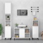 vidaXL Waschbeckenunterschrank Hochglanz-Weiß 80x33x60cm Holzwerkstoff vidaXL Waschbeckenunterschrank Hochglanz-Weiß 80x33x60cm Holzwerkstoff