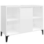 vidaXL Waschbeckenunterschrank Hochglanz-Weiß 80x33x60cm Holzwerkstoff vidaXL Waschbeckenunterschrank Hochglanz-Weiß 80x33x60cm Holzwerkstoff