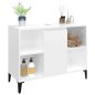 vidaXL Waschbeckenunterschrank Hochglanz-Weiß 80x33x60cm Holzwerkstoff vidaXL Waschbeckenunterschrank Hochglanz-Weiß 80x33x60cm Holzwerkstoff