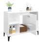 vidaXL Waschbeckenunterschrank Hochglanz-Weiß 80x33x60cm Holzwerkstoff vidaXL Waschbeckenunterschrank Hochglanz-Weiß 80x33x60cm Holzwerkstoff