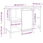 vidaXL Waschbeckenunterschrank Hochglanz-Weiß 80x33x60cm Holzwerkstoff vidaXL Waschbeckenunterschrank Hochglanz-Weiß 80x33x60cm Holzwerkstoff