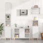 vidaXL Waschbeckenunterschrank Hochglanz-Weiß 80x33x60cm Holzwerkstoff vidaXL Waschbeckenunterschrank Hochglanz-Weiß 80x33x60cm Holzwerkstoff