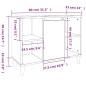 vidaXL Waschbeckenunterschrank Hochglanz-Weiß 80x33x60cm Holzwerkstoff vidaXL Waschbeckenunterschrank Hochglanz-Weiß 80x33x60cm Holzwerkstoff