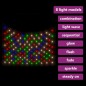 vidaXL LED-Lichternetz Mehrfarbig 3x2 m 204 LEDs Indoor Outdoor vidaXL LED-Lichternetz Mehrfarbig 3x2 m 204 LEDs Indoor Outdoor