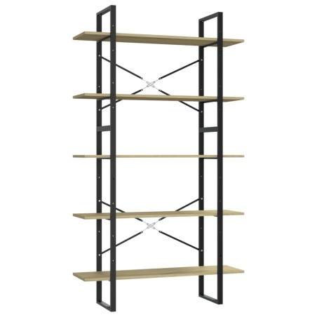 vidaXL Bücherregal 5 Fächer Sonoma-Eiche 100x30x175 cm Holzwerkstoff